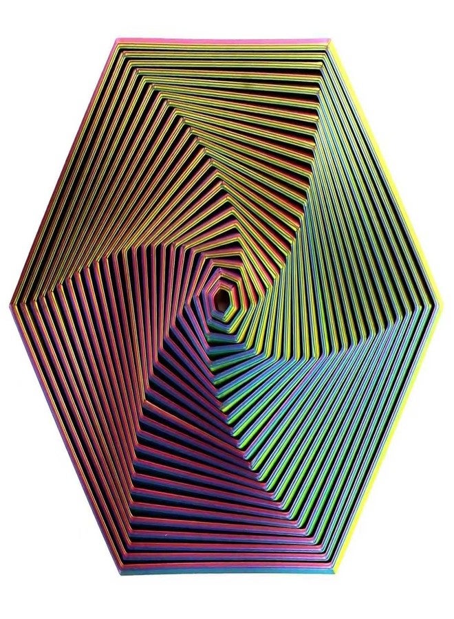 rytopt Fractal Fidget Hexagon Kinetic Desk Spinning, Cube Fidget, Used for Anxiety Disorder ADHD, Perfect for Stress Anxiety 3D Printed Fidget - Image 1