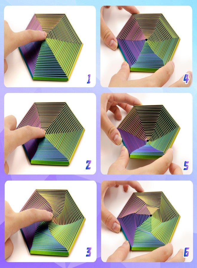 rytopt Fractal Fidget Hexagon Kinetic Desk Spinning, Cube Fidget, Used for Anxiety Disorder ADHD, Perfect for Stress Anxiety 3D Printed Fidget - Image 3