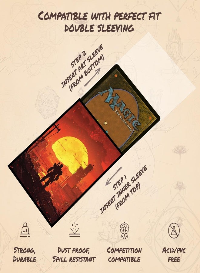 Paramint Nuclear Sundown MTG Card Sleeves (Smooth) - 104 Count Standard Size TCG Sleeves - Compatible with Magic The Gathering - Double Sleeving - Original Art Design, Premium Protection - Image 5