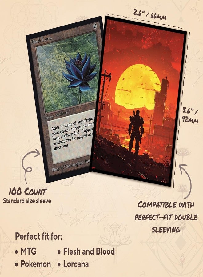 Paramint Nuclear Sundown MTG Card Sleeves (Smooth) - 104 Count Standard Size TCG Sleeves - Compatible with Magic The Gathering - Double Sleeving - Original Art Design, Premium Protection - Image 3