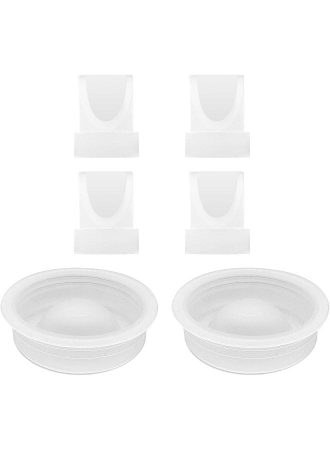 Durceler Replacement 4 Duckbill Valves/Duck Bill Valve  2 Silicone Membrane/Diaphragm Compatible with Momcozy V1 / V2 Wearable Breast Pump - Image 1
