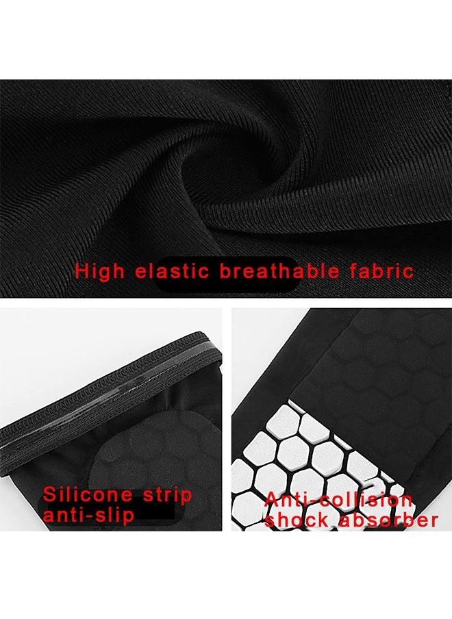 Ant 1 Pair Soccer Shin Guards, Football Shin Guard Socks Sleeves with Foam, Calf Compression Sleeve Honeycomb Pads, Child Calf Protective Gear Soccer Equipment, Shin Pads for Kids Youth Adult, Black L  - Image 5