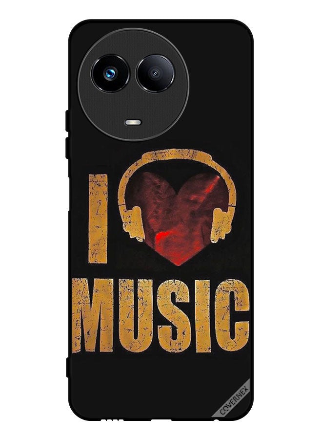 Covernex Protective Case Cover For Realme 11 5G Vintage I Love Music - Image 1