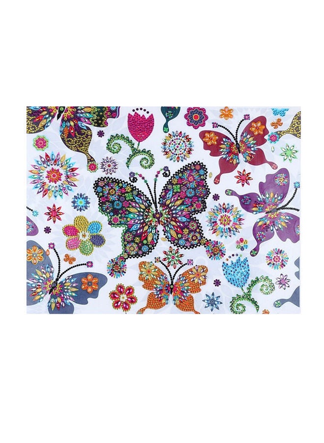 NIBEMINENT Decorative Hand Painting White/Orange/Blue 40x50centimeter