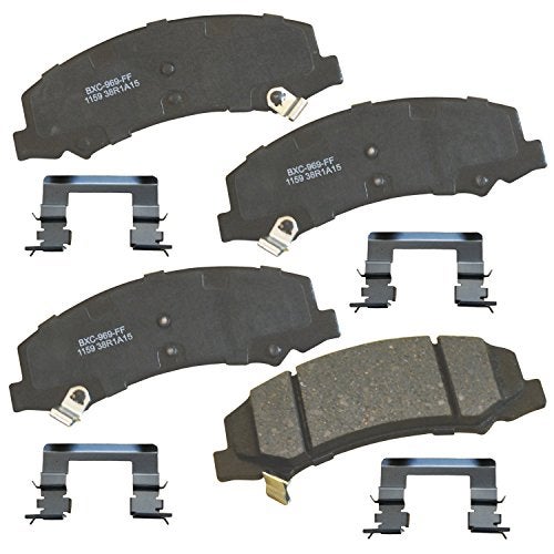 Bendix Premium SBC1159 Ceramic Front Brake Pads for Select Models Buick LaCrosse, Lucerne, Cadillac DTS, Chevrolet Impala, Impala Limited, Monte Carlo - Image 1