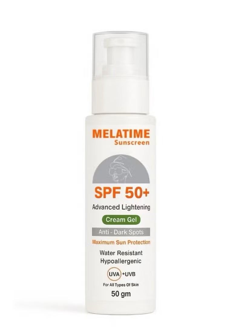 Melatime Sunscreen SPF 50+ Advanced Lightening - 50gm