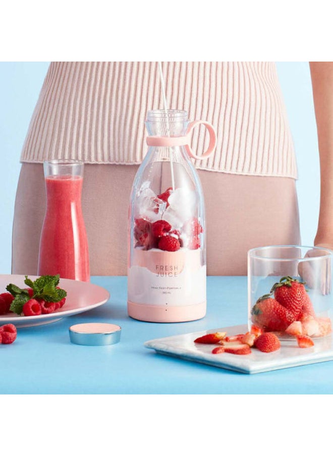 SHOPI - Portable Blender Personal Size Blender, Personal Juicer with USB Wireless Rechargeable, Cordless Juicer Personal Blender, Mini Mixer (Pink) - Image 1