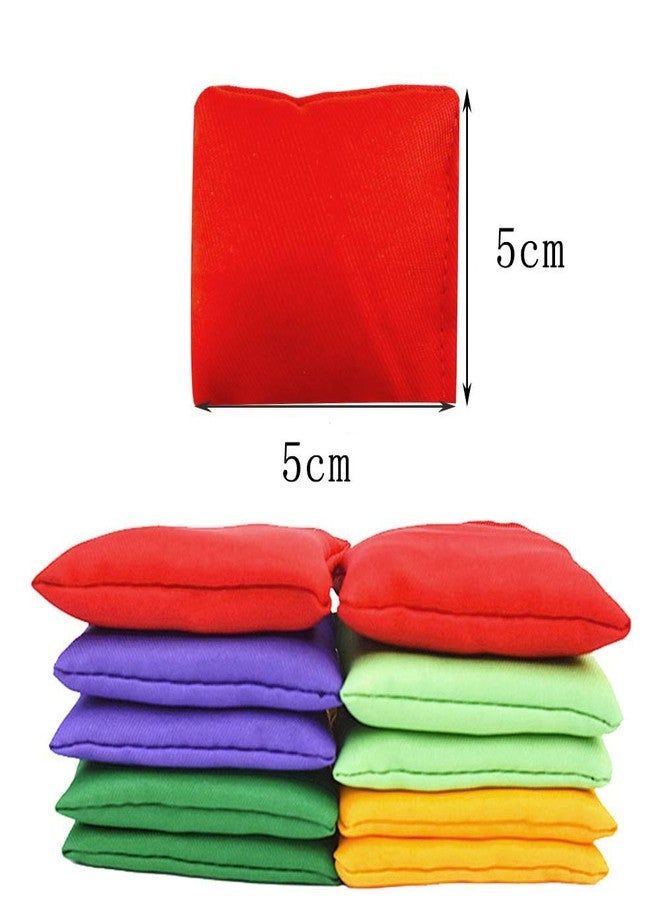 Hslife Small Colorful Nylon Bean Bags for Hand Toss Games - Durable Kids & Outdoor Cornhole Bean Bags, Tossing Bags for Classroom, Backyard, and Family Activities (2in-20 Pcs) - Image 2