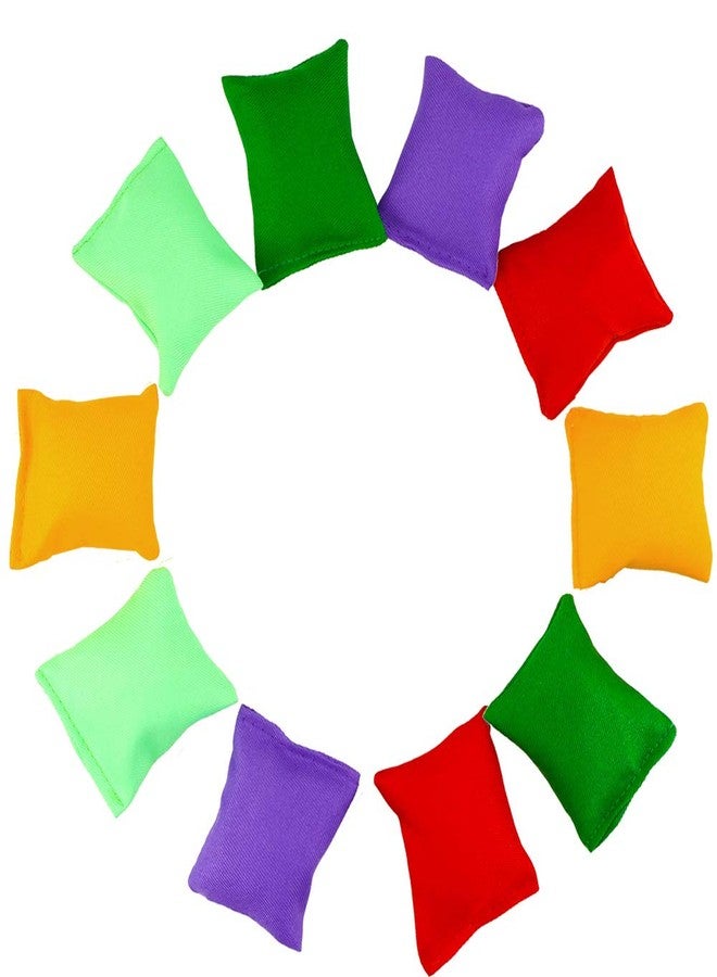 Hslife Small Colorful Nylon Bean Bags for Hand Toss Games - Durable Kids & Outdoor Cornhole Bean Bags, Tossing Bags for Classroom, Backyard, and Family Activities (2in-20 Pcs) - Image 5