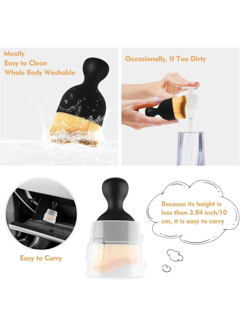 jaexest 2-Pack Car Interior Cleaning Brushes with Ultra Soft Bristles, Synthetic Fiber Curved Design for Vehicle Dash, Vents & Seats, Reusable Multi-Color Detailing Brush Set (4x2x0.63 inches) - Image 3