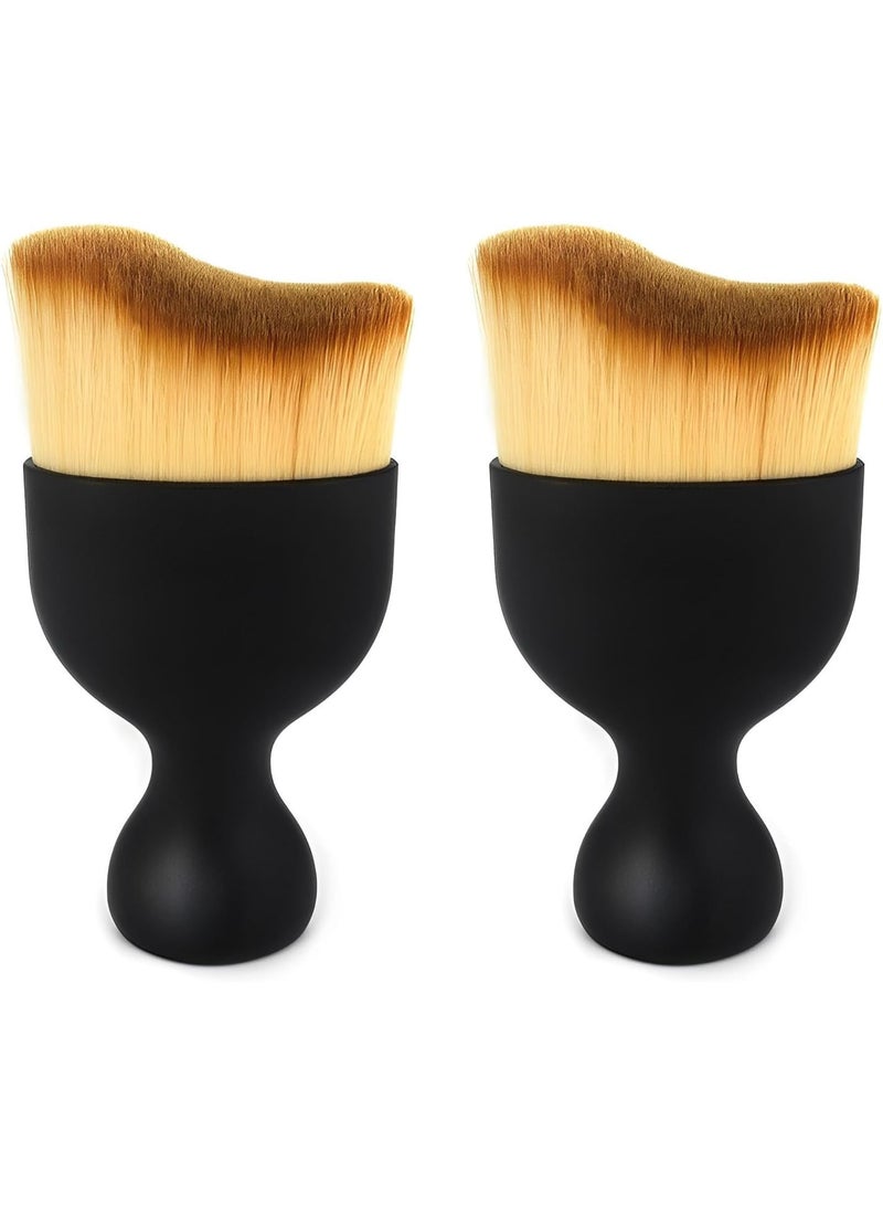 jaexest 2-Pack Car Interior Cleaning Brushes with Ultra Soft Bristles, Synthetic Fiber Curved Design for Vehicle Dash, Vents & Seats, Reusable Multi-Color Detailing Brush Set (4x2x0.63 inches) - Image 1