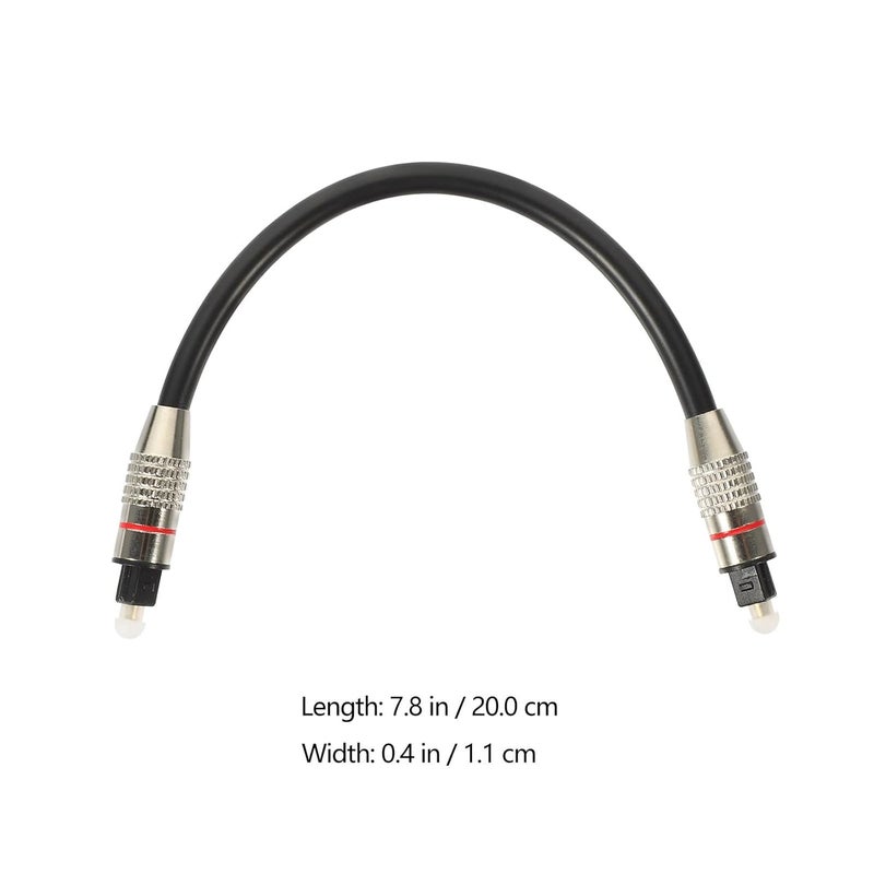 Amosfun Digital Audio Optical Cable 0.2m Od6.0 Male to Male Cord for Home Theater Sound Bar and Game Console Optical Audio Connection - Image 2