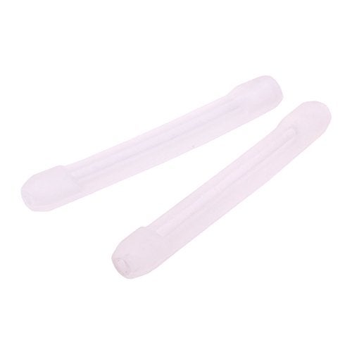 YR Soft Silicone Eyeglasses Temple Tips Sleeve Retainer, Anti-Slip Elastic Comfort Glasses Retainers for Spectacle Sunglasses Reading Glasses Eyewear, 5 Pairs -Clear - Image 2