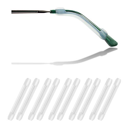 YR Soft Silicone Eyeglasses Temple Tips Sleeve Retainer, Anti-Slip Elastic Comfort Glasses Retainers for Spectacle Sunglasses Reading Glasses Eyewear, 5 Pairs -Clear - Image 1