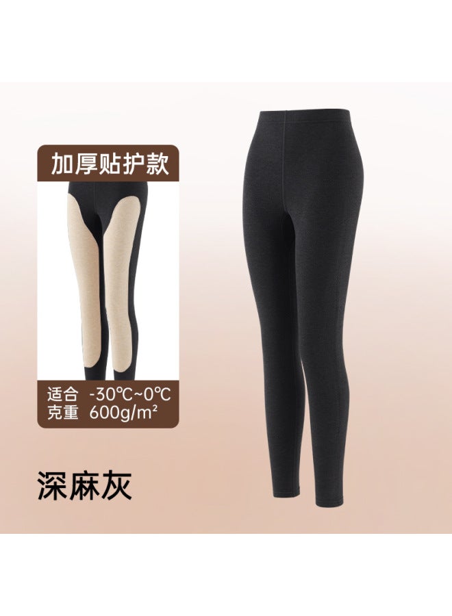 【drop Shipping】600g Extreme Cold Resistant Thermal Pants Women's Fleece Lined Thickened Large Patch Protection Antibacterial Heating Long Pants Men's Thermal Underwear