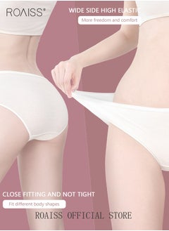 roaiss 5 Pack Set Women's Disposable Briefs Pregnant Confinement Postpartum Sterile High Stretch Panties Mid-waist Hygiene Soft Underpants Individual Package Underwear White  - Image 4