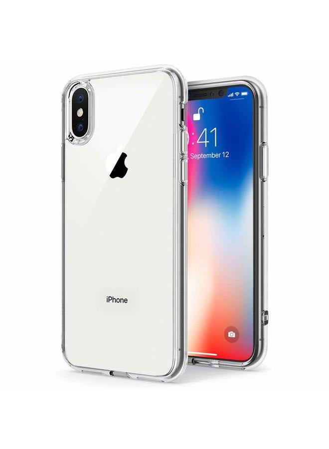 TENOC Case Compatible with Apple iPhone X/10 iPhone Xs, Crystal Clear Soft TPU Cover Full Protective Bumper - Image 1