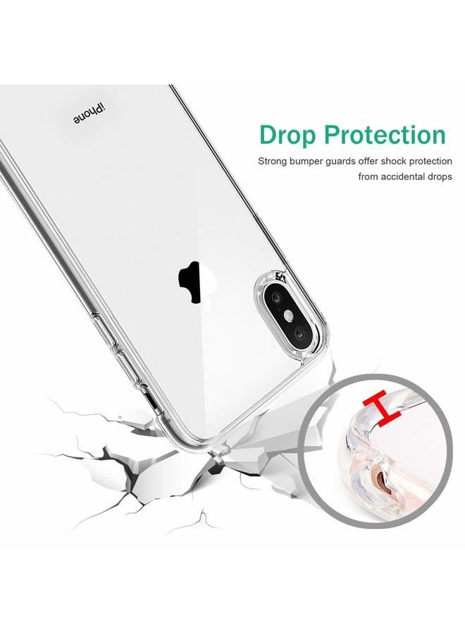 TENOC Case Compatible with Apple iPhone X/10 iPhone Xs, Crystal Clear Soft TPU Cover Full Protective Bumper - Image 4