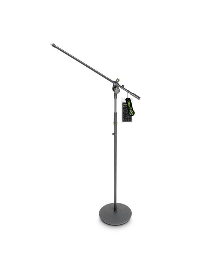 GRAVITY STANDS MS 2321 B Microphone Stand with Round Base and 2-Point Adjustment Boom - Image 1