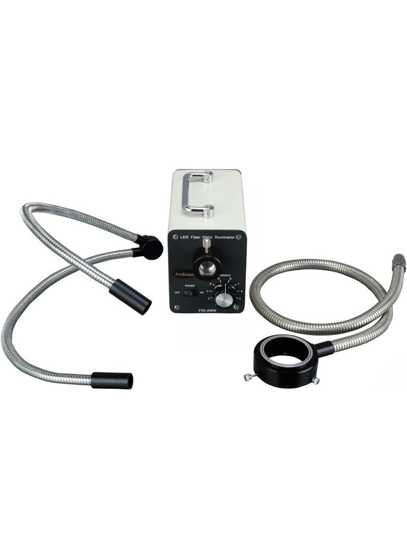 AmScope AmScope LED50WYR 50W LED Fiber Optic OY Light Microscope Illuminator  - Image 1