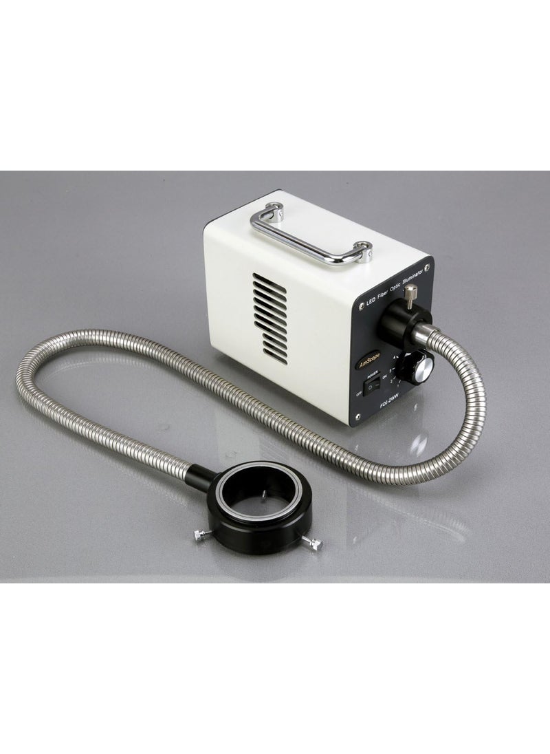 AmScope AmScope LED50WYR 50W LED Fiber Optic OY Light Microscope Illuminator  - Image 5