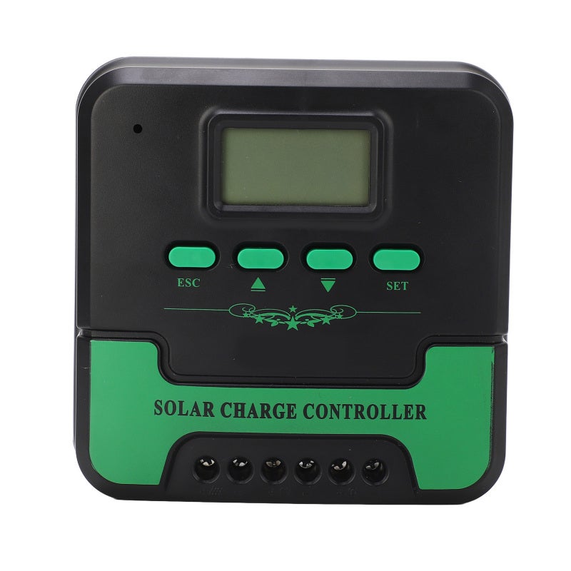 MPPT Solar Charge Controller 12V 24V Adaptive Dual Fan Cooling - LCD Display Real-Time Power Tracking for Off Grid PV System Home Base Station - Image 2