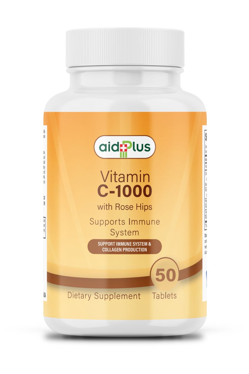 Aidplus Vitamin C-1000 with Rose hips 50 tablets