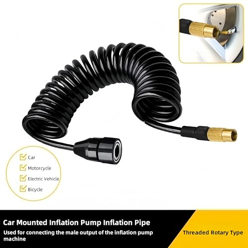OUKENS Car Air Pump Extend Hose, PS20 Female Plug Inflator Extension Tube for American Tire Nozzle Car Motorcycle (700cm/23ft) - Image 2