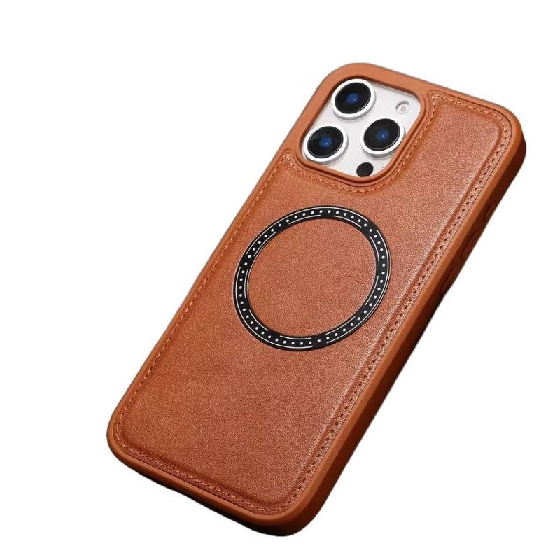 غطاء MagSafe بملمس جلد لـ iPhone XR مع حماية من السقوط ومغناطيس قوي مع مقاوم للصدمات مع تغطية كاملة باللون رمادي مغناطيسي - ModaStar - Image 2