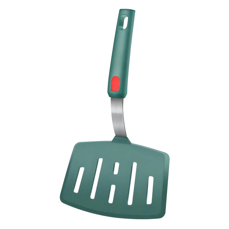 Contiup Silicone Spatula Turner Wide Slotted Pancake Spatulas for Nonstick Cookware Pans Omelette Egg Spatula 600F HeatResistant Green