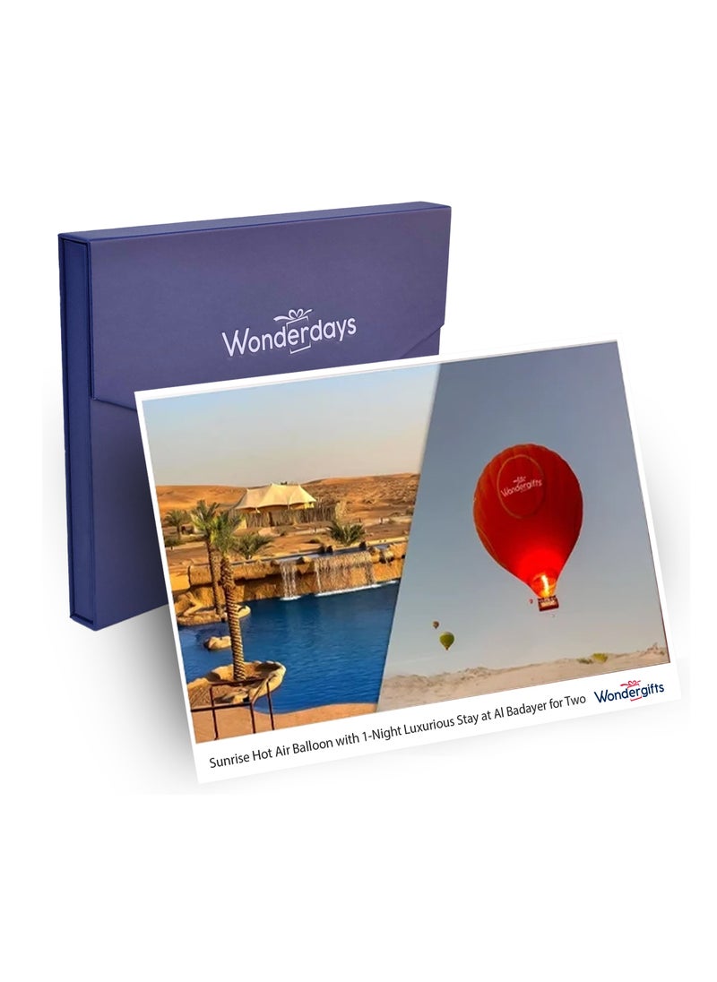 Wondergifts - Wondergifts Sunrise Hot Air Balloon with 1-Night Luxurious Stay at Al Badayer for Two with Free Spa Voucher - Image 1