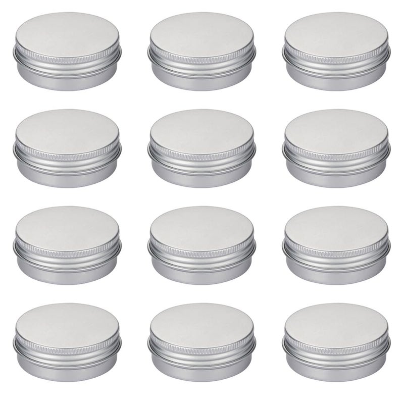 TRKETK 12 Pcs 30ml Aluminum Screw Top Jars for Travel Cosmetics and DIY - Image 1