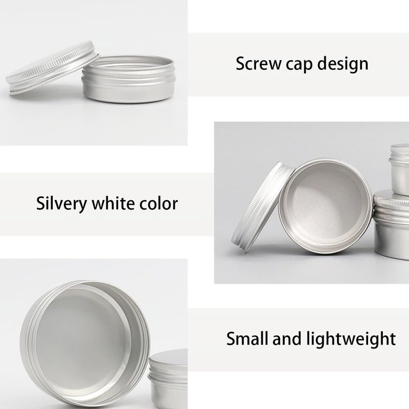 TRKETK 12 Pcs 30ml Aluminum Screw Top Jars for Travel Cosmetics and DIY - Image 3