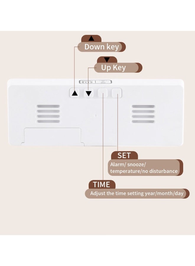 LED Digital Alarm Clock Touch Control Large Display Dual Power battery and plug-in dual-use Desk Clock with Temperature Display - Image 4