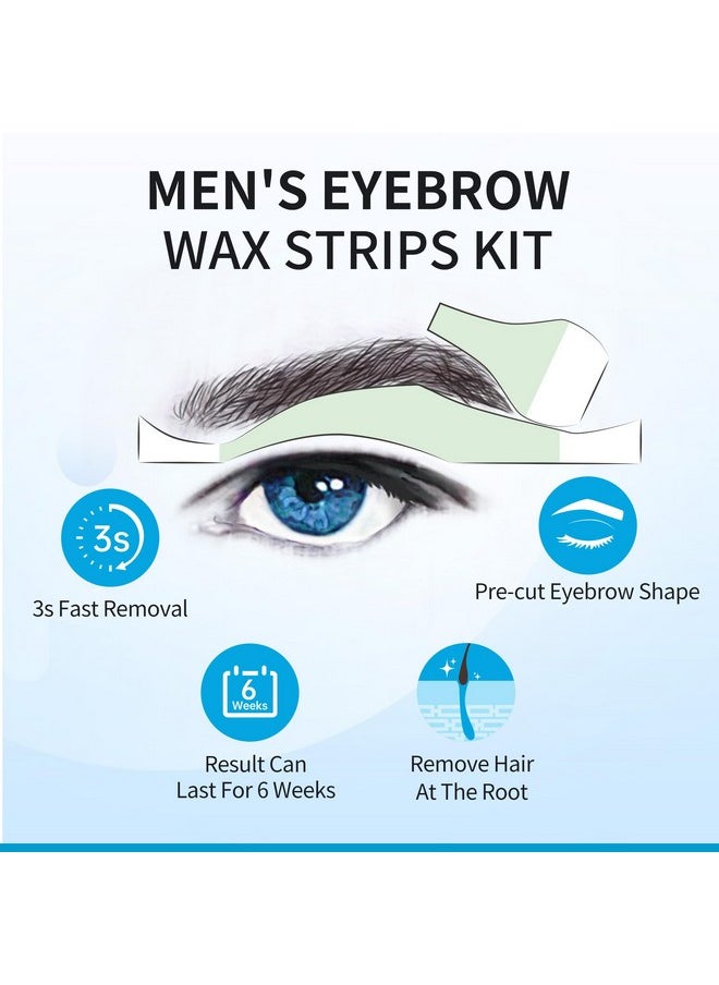 Beauty7 - Men'S Eyebrow Wax Strips Kit Eyebrow Waxing Strips- 24 Pcs Strips+ 4 Soothing Oil Wipes For Eyebrow Hair Removal Eyebrow Shaping For Men - Image 1