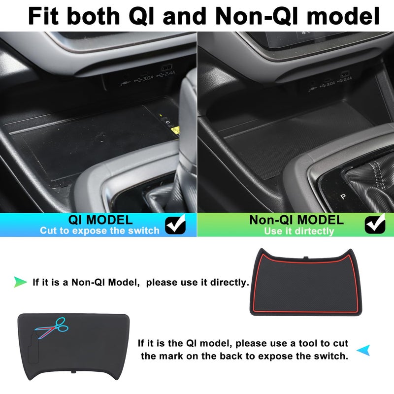 LOCOY Center Console Liner for Subaru Crosstrek Accessories 2024 2025 2026, for Impreza Cup Holder Mat, Coaster Trim, Non-Slip Dust Interior, Door Slot Pad, Rubber Decoration Insert (20pcs, Red) - Image 4