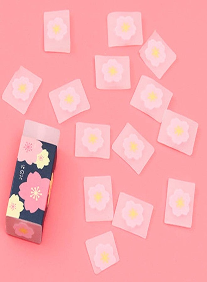 SquarezhenBo 3Pcs Pink Lovely Cherry Blossoms Rubber Erasers Sakura Petal Sketch Painting Pencil Correction Tool School Office Stationery Supply Standard Pencil Erasers Correction Products - Image 4