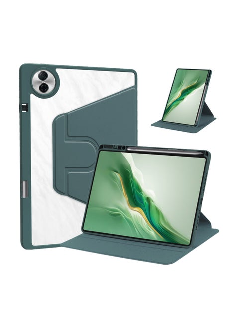 Compatible Honor pad 10 12.1-inch 2025 Tablet Case with Pen Holder, 360° Rotation and Auto Wake/Sleep, Flexible Viewing Angle Folding Stand Case