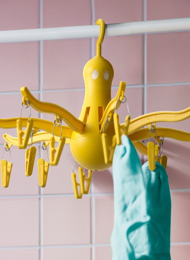 Hanging rack with 16 clips for clothes, socks, underwear, children's clothes and other small items, multi-color - Image 5
