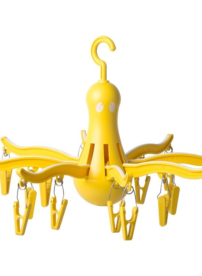 Hanging rack with 16 clips for clothes, socks, underwear, children's clothes and other small items, multi-color - Image 1
