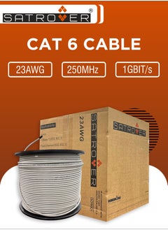 Satrover CAT6 Cable 1000ft – 23AWG, ISO9001 Certified, High-Performance for Voice, Ethernet, PoE, and 250MHz Applications  - Image 2