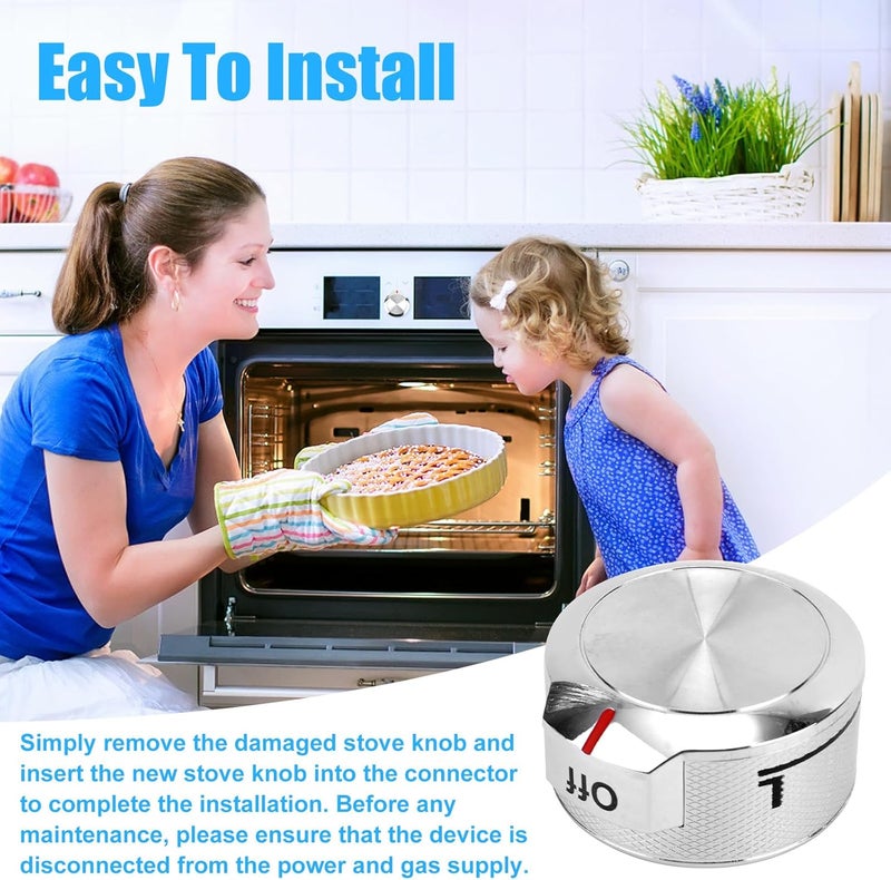 Penitue W11030413 Stove Control Knob Replacement, Enhanced Durability Range Oven Knob for Gas Ranges Replaces W10786063 W10643306 W11027434 4461624 AP6038805 PS11770322 - Image 5