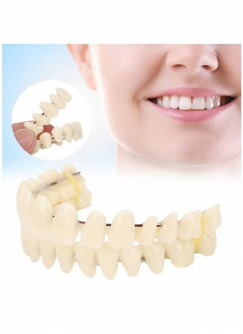 أطقم أسنان مقلدة، أطقم أسنان من الراتنج، تعليم أطقم الأسنان، أطقم أسنان مزدوجة الصف مناسبة لملحقات معدات طب الأسنان للمرضى الذين يعانون من عيوب الفم، نماذج أطقم الأسنان، مجموعة واحدة من الأسنان العلوية والسفلية