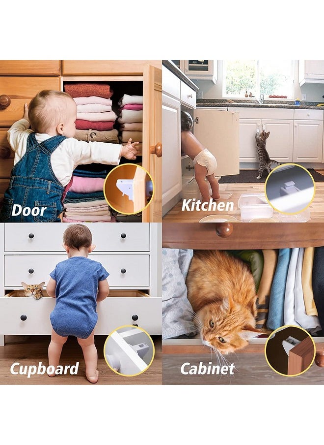 TYRY.HU - Upgraded Child Safety Magnetic Cabinets Locks(10 Locks+2 Key) For Kitchen Cupboards & Drawer,Invisible Baby Proofing Child Safety Locks With Key-No Drilling Or Tools Required,Easy Installation - Image 1