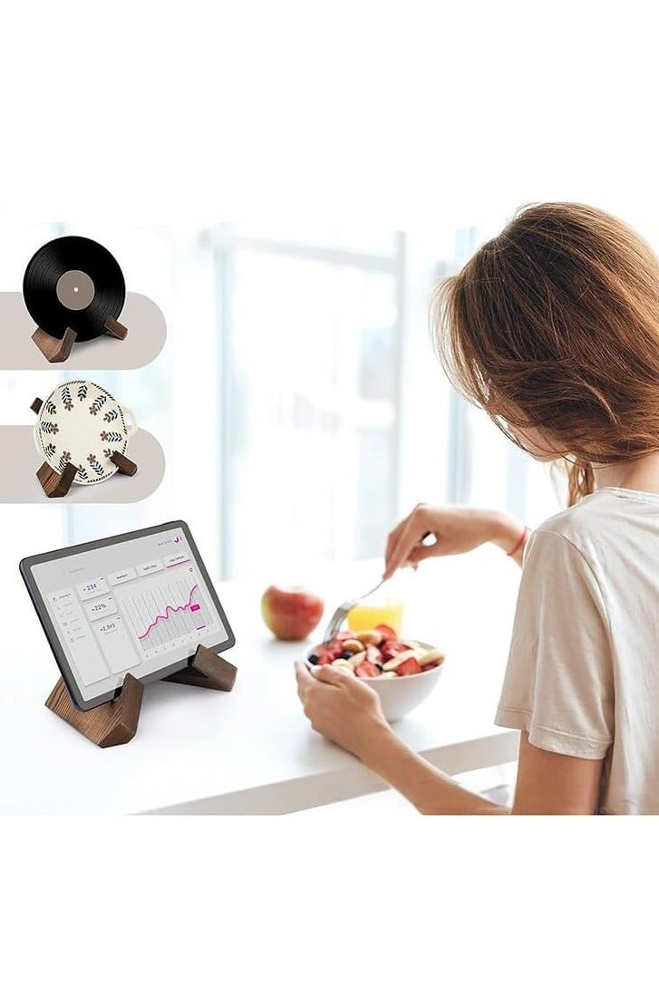Oasisgalore 6.5 Inch Plate holder Display stand, Wooden Picture Frame Stand, Decorative Plate Dish Photo Easel - Image 5