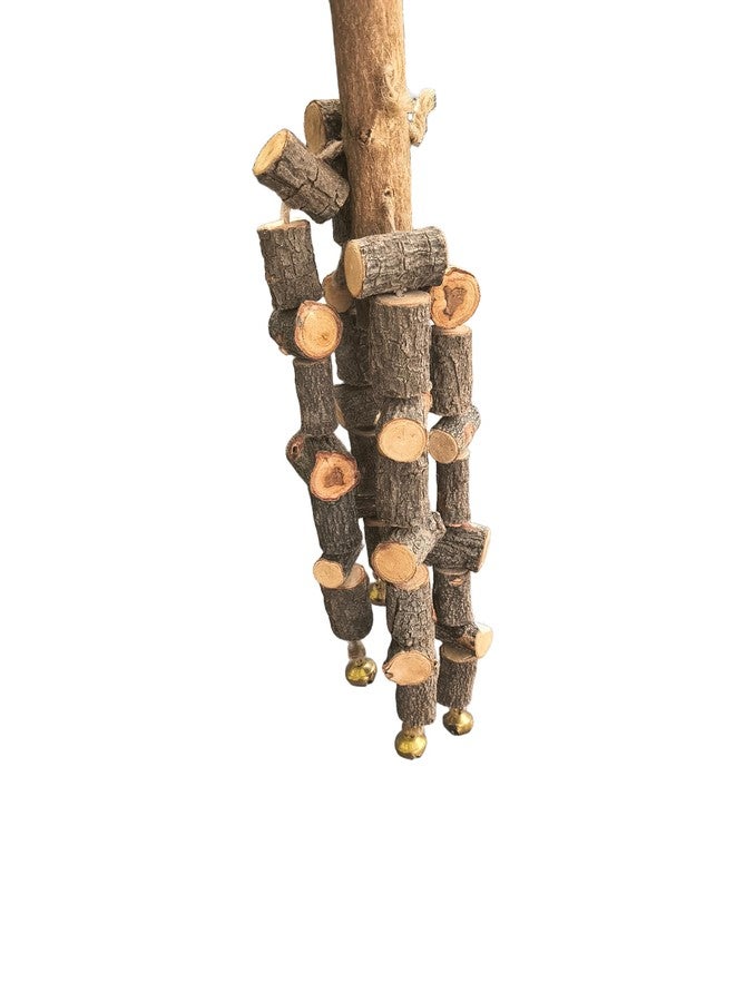 RUKDA® Premium Natural Neem Wood Parrot Chewing Toy - 100% Non-Toxic & Edible Bird Treat for Conures, African Greys, Macaws, Cockatoos, Amazons, & Eclectus - Durable Foraging with Bells - Image 1
