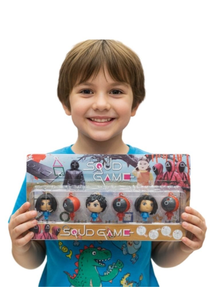 Premium Squid Game Chibi Doll Set – Cute Player & Guard Figures, Lightweight Plastic, Collectible Desk Toy Set - Image 2