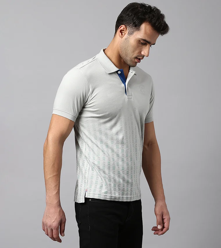 BEVERLY HILLS POLO CLUB Fade To BHPC Printed Polo T-Shirt