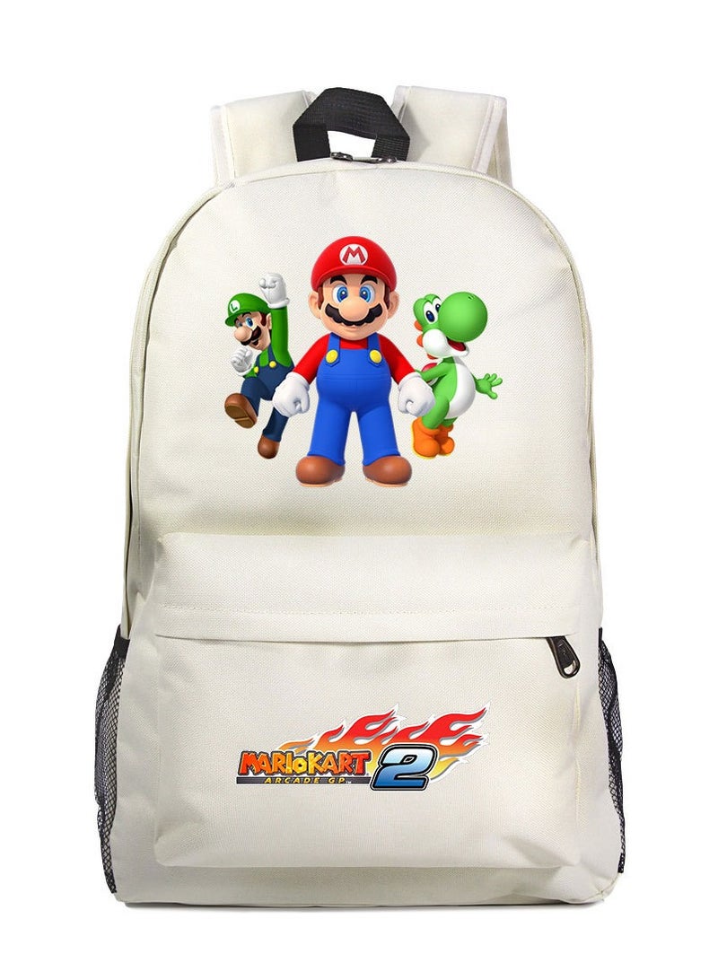 Super Mario Printed Cartoon Youth Large Capacity Men's and Women's Shoulders