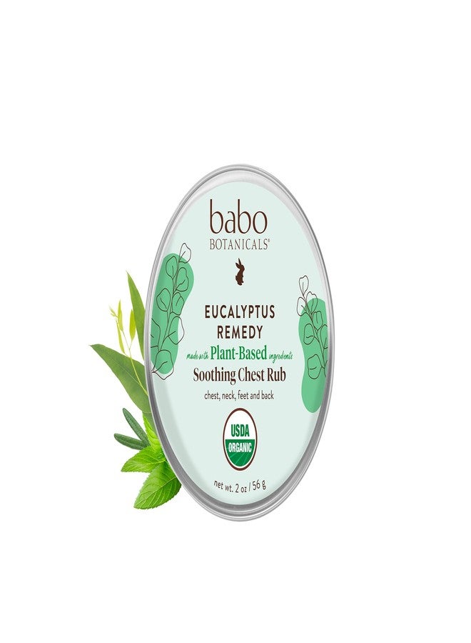 Babo Botanicals Eucalyptus Remedy Plant Based Soothing Chest Rub, Organic, Vegan, Multicolor, 2 Oz - Image 1